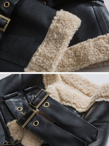 جاكيت جلد بمقاسات كبيرة من مصنعين متخصصين، تصميم عصري، سترة واقية من الرياح مزودة بخاصية التدفئة للرجال 2024 - Product Image 4