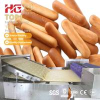 Ligne de production automatique de biscuits Ladyfinger à haute efficacité HG, avec laminoir à pâte et mélangeur en acier inoxydable, 100 kg/h