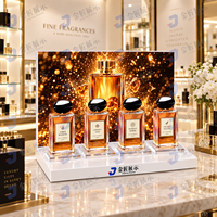 Présentoir à parfum en acrylique personnalisé à 4 fentes, résistant aux UV, pour comptoir de magasin de détail, directement de l'usine OEM