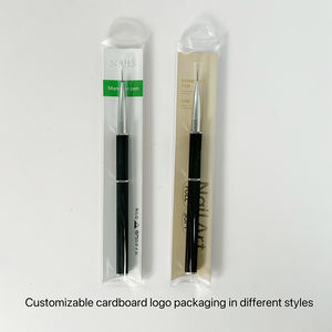 แปรงทำเล็บระดับมืออาชีพแบบกำหนดเอง แปรงทำเล็บโลหะพร้อมโลโก้แบรนด์ส่วนตัว ปากกาวาดลายเส้น 9มม. 12มม. 15มม. - Product Image 6