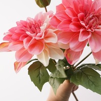 2 Tangkai Bunga Dahlia Sutra Buatan untuk Dekorasi Rumah, Pernikahan, Wisuda, Halloween, Dalam/Luar Ruangan, Ornamen Baru, Kain Cantik