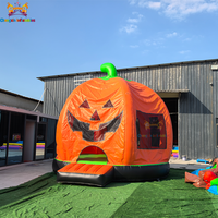 Château Gonflable Commercial Populaire avec Toboggan et Trampoline, Combo Maison de Rebond pour Halloween, Matériau PVC, Taille/Couleur Personnalisables, Garantie 3 Ans