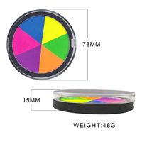 KHY 6 couleurs UV néon OEM, peinture corporelle pour enfants à base d'eau, maquillage pour la peau, peinture fluorescente pour le visage, kit de palette de peinture DIY qui brille dans le noir