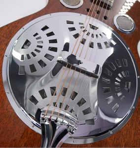 <span class=keywords><strong>Guitarra</strong></span> Resofónica Eléctrica de 6 <span class=keywords><strong>Cuerdas</strong></span> con Resonador y Doble Agujero en F, Cuerpo de Madera con Fondo Redondo - Product Image 6