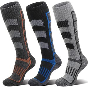Merino Wool Ski Thermal Warm Thick Knee High Socks Skiing Socks - Product Image 3