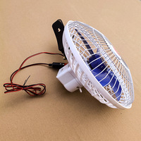 Ventilateur de voiture USB entièrement hermétique anti-poussière de 10 pouces, mini-ventilateur auto à haut débit d'air, adapté aux véhicules, bateaux, camping-cars et usage au bureau
