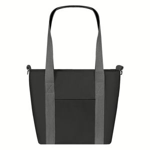 Bolso tote tejido con lunares a la moda, con logo personalizado, bolso de ganchillo geométrico estético para promoción de marcas premium - Product Image 1