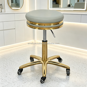 Tabouret de beauté moderne, chaise de <span class=keywords><strong>coiffeur</strong></span>, tabouret de barbier pour salon de coiffure, salon de manucure, tabouret de barbier rotatif réglable avec roulettes - Product Image 1