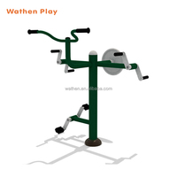 Nouvelle conception de machine à ramer en acier galvanisé, équipement de fitness extérieur pour personnes handicapées en fauteuil roulant, durable et résistant