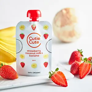 Custom Pouch Packaging Fruit Juice Spout Pouch Plastic Bags With Nozzle
