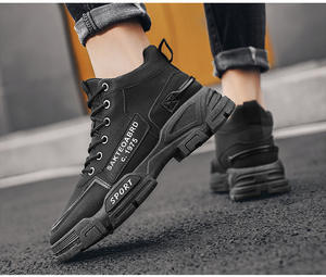 Chaussures montantes pour hommes, style workwear, couleur rhubarbe, tendance, en coton, pour la marche, collection printemps - Product Image 3