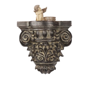 Mensola in resina porta scaffali ornato in gesso floreale antico artigianato mensola a mensola a <span class=keywords><strong>muro</strong></span> staffa appesa a parete - Product Image 6