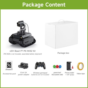 Ugv Con Thú Pt Pi4b Ros2 khiêm tốn Lts Kit Mã Nguồn Mở Off-Road Theo dõi AI Robot Kép Bộ Điều Khiển Cho <span class=keywords><strong>Raspberry</strong></span> <span class=keywords><strong>Pi</strong></span> 4B/5 18650 Pin - Product Image 4
