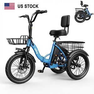Qlife triker จักรยานไฟฟ้า<span class=keywords><strong>3</strong></span><span class=keywords><strong>ล้อ</strong></span>พับได้พร้อมตะกร้าสินค้ายางอ้วน2.0พับได้ - Product Image 1