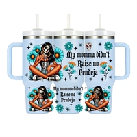Gobelet Stanley 40oz Halloween UV DTF Wrap Imperméable Autocollant Transfert Design Effrayant pour Tasse Verre Décorative