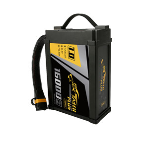 Batterie intelligente Tattu Pro 16000mAh 44.4V 25C/50C Max Burst 12S1P HV Lipo avec prise AS150U-F 4650g - Product Image 2