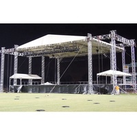 Truss de aleación de aluminio para escenario de eventos grandes, armazón de techo de concierto portátil y plegable en triángulo y patrón cuadrado