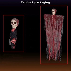 Décorations de fantômes suspendus pour Halloween Squelettes effrayants et sanglants Fantôme volant pour maison hantée Décoration intérieure extérieure pour Halloween - Product Image 6