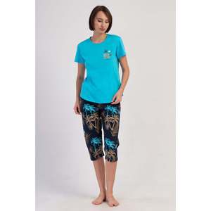 Conjunto de Dos Piezas para Mujer, Estilo Informal, Cuello Redondo, Tejido de Lino y Algodón, Manga Larga, Pantalones Capri, Estampado Ovalado Sólido, Talla XL, para Otoño - Product Image 4