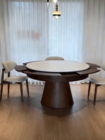 Nouvelle table à manger transformable télescopique en bois massif de style chinois, personnalisable pour 10 personnes, meubles de maison, utilisation en villa