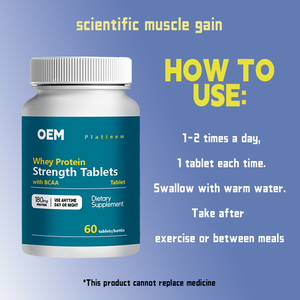 Comprimés de protéines de lactosérum OEM/ODM avec <span class=keywords><strong>BCAA</strong></span> |   Complément alimentaire pour la prise de masse musculaire et la récupération (marque blanche disponible) - Product Image 4