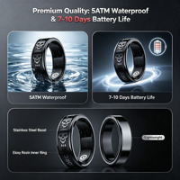 Fournisseur de premier plan, bague intelligente personnalisée ODM, tracker de santé avec moniteur d'oxygène sanguin, de fréquence cardiaque, de sommeil, de VRC et étanchéité 5ATM