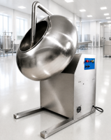 Machine automatique de polissage et de glaçage du chocolat en acier inoxydable avec système de pulvérisation pour les noix