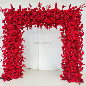 Arco Floral con Base de Tela X877 de 8x8 pies, Blanco, Rosa, Morado, <span class=keywords><strong>Azul</strong></span>, Rosa Claro, Flor de Cerezo, para Decoración de Bodas - Product Image 6