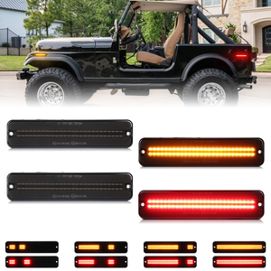Luci Laterali Dinamiche per <span class=keywords><strong>Jeep</strong></span> Cherokee SJ Wagoneer Grand Wagoneer J10 J20 Pickup CJ-5 Indicatori di Direzione Ripetitori per Parafanghi - Product Image 1