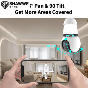 Cámara Bombilla Interior 4MP E27, Sistema <span class=keywords><strong>de</strong></span> Seguridad WiFi PTZ con Micrófono Integrado, Audio Bidireccional, Visión Nocturna, Compatible con Tarjeta SD <span class=keywords><strong>de</strong></span> 256G - Product Image 5