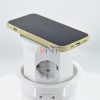Prise d'extension de puissance d'ascenseur pneumatique prise EU/US/AU Standard Pop Table de bureau atelier 3 IP44 USB A + C chargeur pour atelier