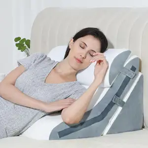 Vendita calda Set di cuscini a cuneo Memory Foam letto per dormire reflusso acido dopo l'intervento chirurgico cuscino regolabile cuneo per Gerd russare