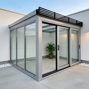 Terraza acristalada de aluminio para exteriores, cubiertas de patio con estructura de aluminio, invernaderos y soláriums, jardín de invierno, terraza acristalada independiente - Product Image 1