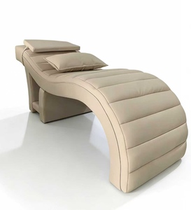 New High-End S-Shaped Eyelash & Beauty Salon <b>Bed</b> with Modern Design Leather Wood Frame Curved Feature - Product Image 4
