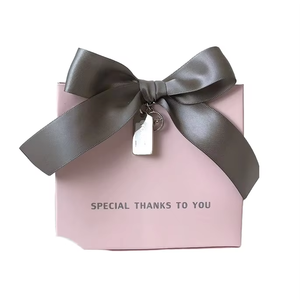 Sac cadeau de luxe écologique avec nœud, sac à main pour emballage de bijoux, pratique à transporter, sac cadeau de remerciement pour mariage, sac de shopping - Product Image 1