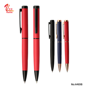 Bolígrafo negro mate de lujo de oro rosa, bolígrafos de punta redonda, bolígrafo personalizado - Product Image 4