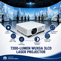 Projecteur de salle immersive 7200 lumens 3LCD WUXGA, projecteur laser pour exposition d'art numérique et projection en musée
