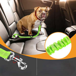 Cinturón de seguridad para mascotas, correa de nailon para asiento trasero de coche, arnés ajustable para perros, collar para perros, arnés para conectar al cinturón del coche - Product Image 1