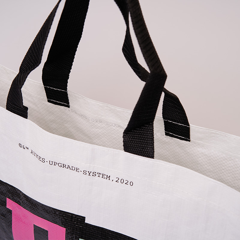 Custom Design Reusable Tote Bag Pp Woven Fabric Laminated Shopping Bags With Logo