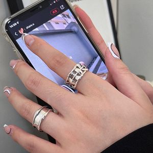Silver Ruitai S925 Sterling Silver Geometric Index Finger <b>Ring</b> Women's Jewelry Everyday Wear - Product Image 1