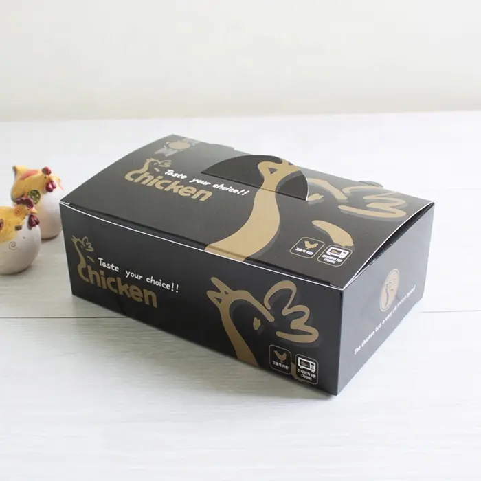 Eco Friendly Disposable Fast Food Fried Chicken Packaging Box Paper Food Take Away Box