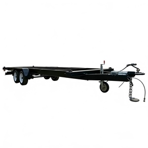Semi-remorque à châssis en acier robuste à double essieu personnalisable, frein électrique, capacité de charge de 3000 kg pour le transport de conteneurs et d'équipements - Product Image 5