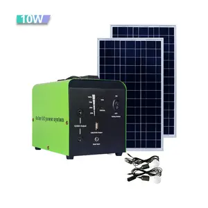 Générateur solaire Portable efficace avec processeur PWM, 10W 12V 7ah, générateur électrique