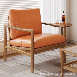 <span class=keywords><strong>Fauteuil</strong></span> moderne <span class=keywords><strong>vintage</strong></span> à une place en bois massif <span class=keywords><strong>et</strong></span> cuir PU pour la maison <span class=keywords><strong>et</strong></span> les loisirs <span class=keywords><strong>Fauteuil</strong></span> Hank pour salon, salle à manger <span class=keywords><strong>et</strong></span> balcon - Product Image 4