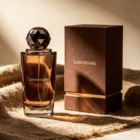 Flacon de parfum de luxe au design unique et brillant, 100 ml, avec étiquette personnalisée, logo, flacon de parfum vide avec boîte