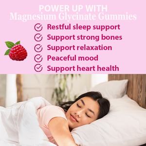 Gomitas de Glicinato de Magnesio - Apoya la Relajación y el Sueño Reparador, Suplemento para la Salud, Apoya el Estado de Ánimo y los Huesos, Vegano, Sin OMG, Sin Gluten, OEM - Product Image 3