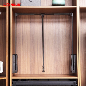 Consun nâng móc treo treo đường sắt phòng ngủ phần cứng tủ quần áo quần áo nâng kéo xuống mềm đóng quần áo đường sắt quần áo giá - Product Image 1