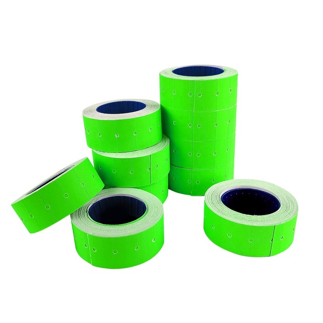 Green Price Gun Labels Rolls Paper Price Marker Stickers Tags for MX-5500 Retail Shop Use
