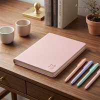 Carnet de notes personnalisé avec logo mignon, couverture rigide en cuir, pour adolescents, étudiants, notes de cours