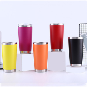 Custom Logo 20oz Stainless Steel Eco-friendly Travel Mug Portable Insulated Vacuum Tumbler <b>Straw</b> Solid Flask Design 6-12hr - Product Image 6